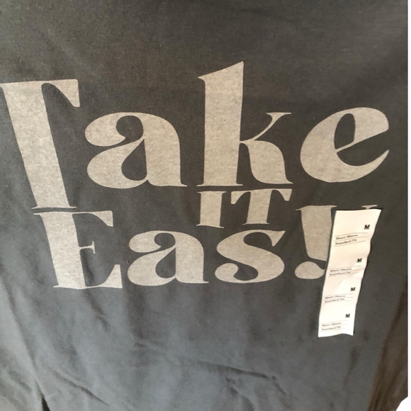 Goodfellow & Co Grey White Take It Easy Short Sleeve Tee M - Picture 3 of 5